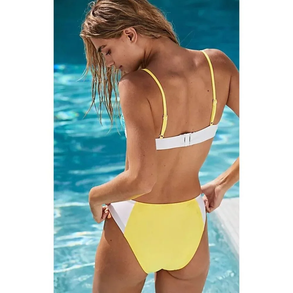 Solid & Striped NWT Emily Colorblock Bikini Top and Bottom Set size Medium